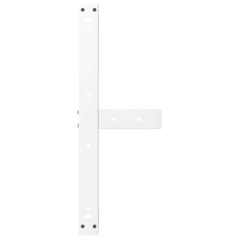 Couchtischbeine T-Form 2 Stk. Weiß 70x25x(42-43) cm Stahl