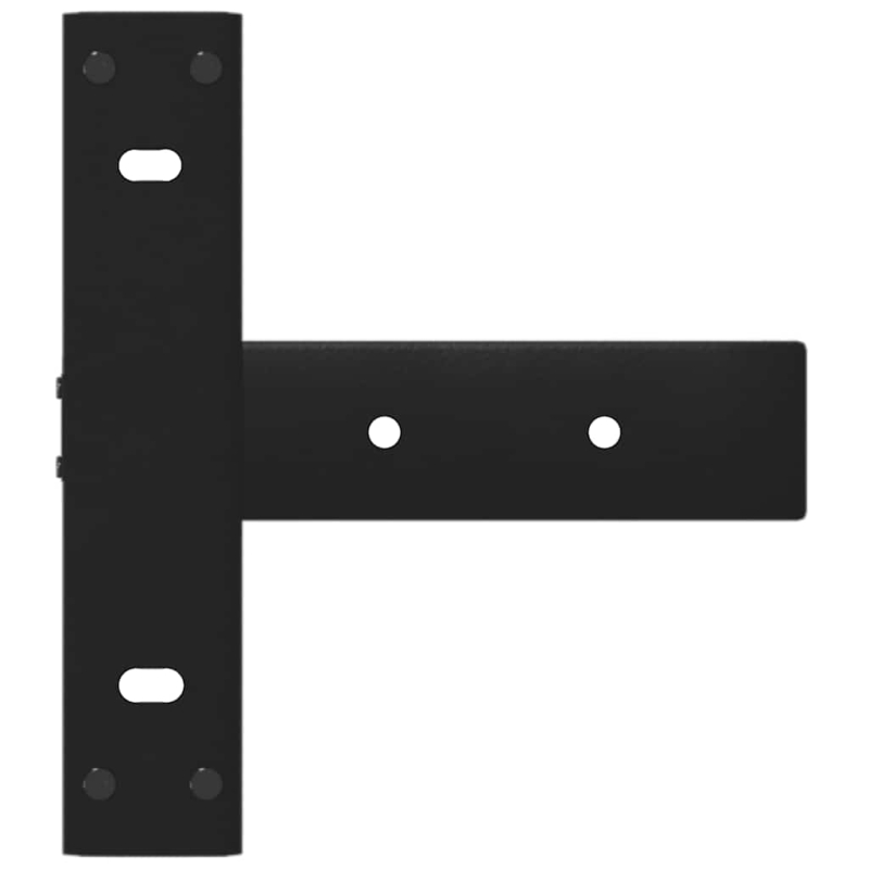 Konsolentischbeine T-Form 2 Stk. Schwarz 25x28x(72-73) cm Stahl