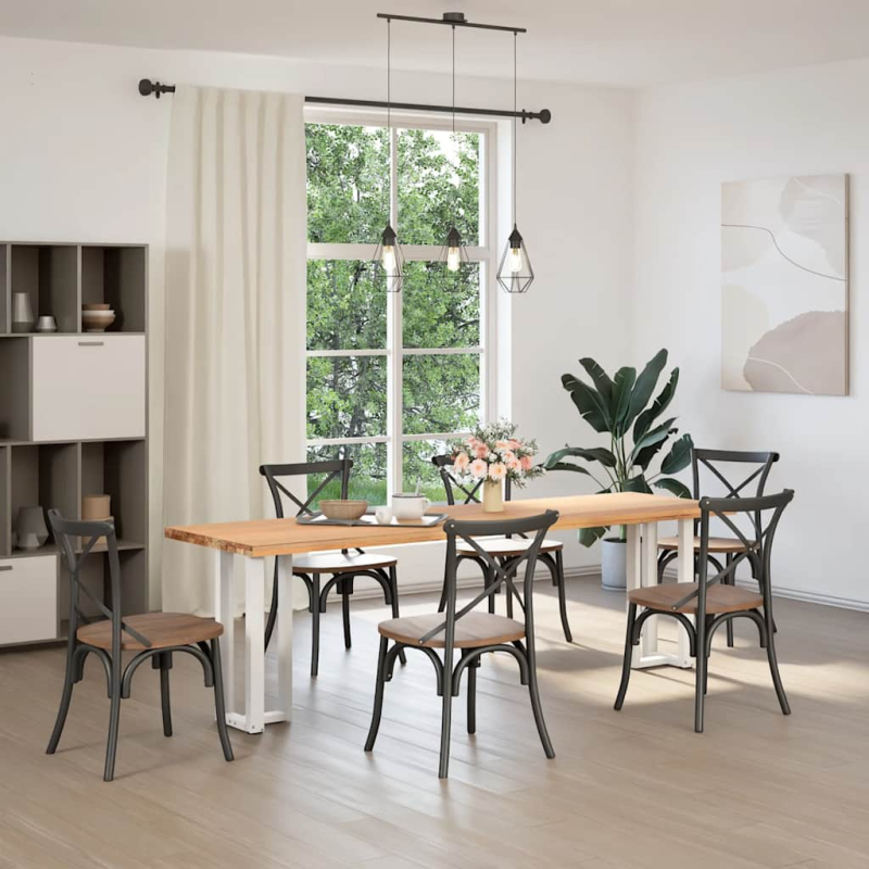 Konsolentischbeine T-Form 2 Stk. Weiß 25x28x(72-73) cm Stahl