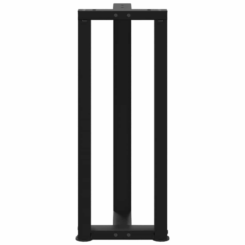 Konsolentischbeine T-Form 2 Stk. Schwarz 38x25x(72-73) cm Stahl