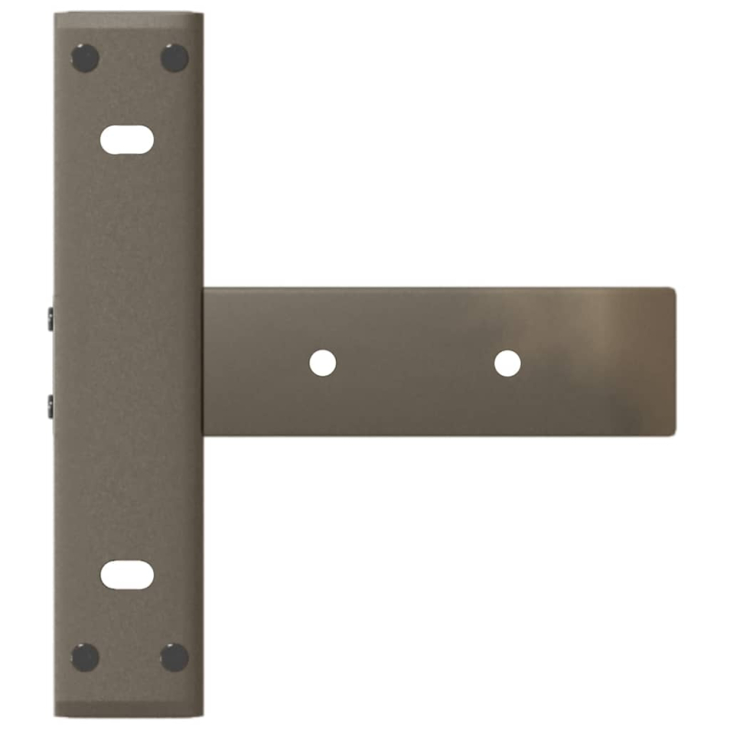 Konsolentischbeine T-Form 2 Stk. Naturstahl 38x25x(72-73) cm