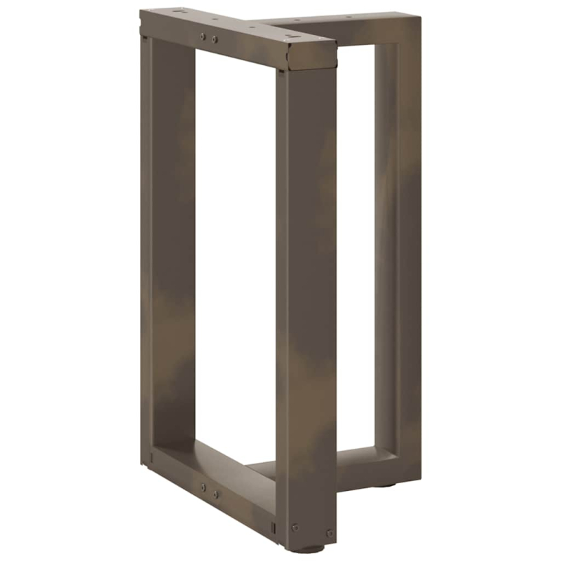 Esstischbeine T-Form 2 Stk. Naturstahl 50x35x(72-73) cm Stahl