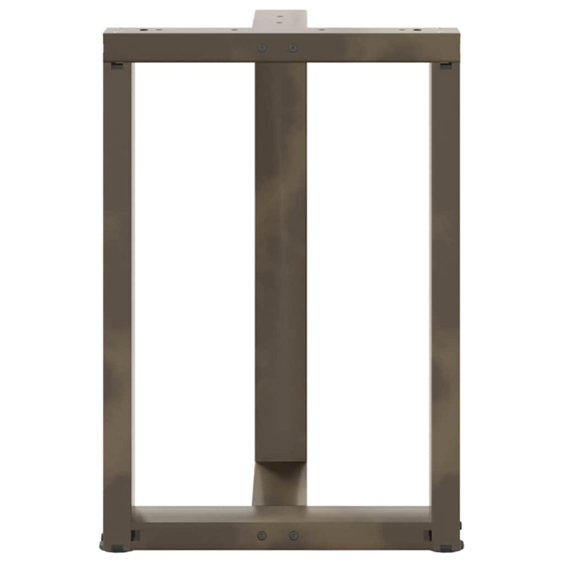 Esstischbeine T-Form 2 Stk. Naturstahl 50x35x(72-73) cm Stahl