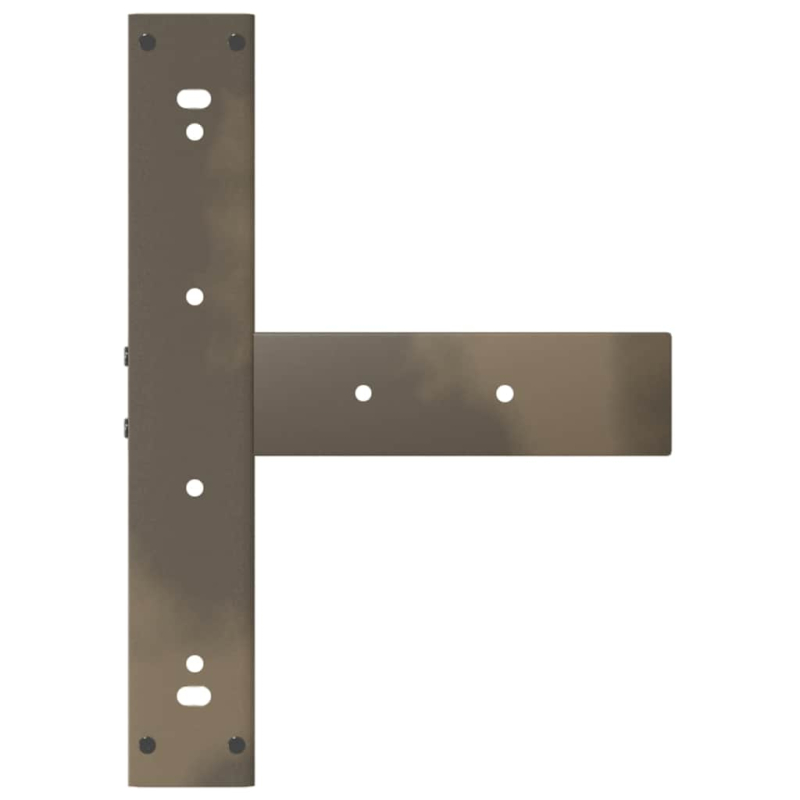 Esstischbeine T-Form 2 Stk. Naturstahl 50x35x(72-73) cm Stahl