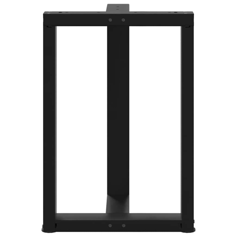 Esstischbeine T-Form 2 Stk. Schwarz 60x35x(72-73) cm Stahl