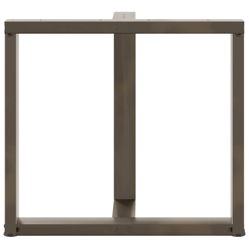 Esstischbeine T-Form 2 Stk. Naturstahl 80x35x(72-73) cm Stahl