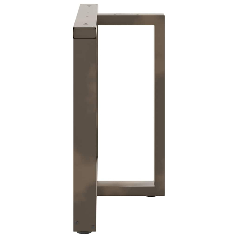 Esstischbeine T-Form 2 Stk. Naturstahl 90x35x(72-73) cm Stahl