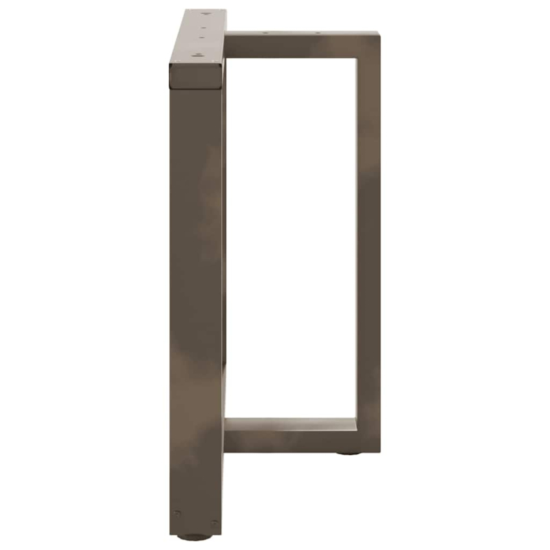 Esstischbeine T-Form 2 Stk. Naturstahl 100x35x(72-73) cm Stahl