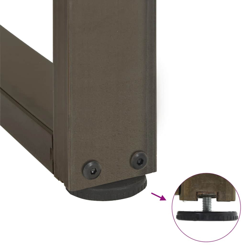 Esstischbeine T-Form 2 Stk. Naturstahl 100x35x(72-73) cm Stahl