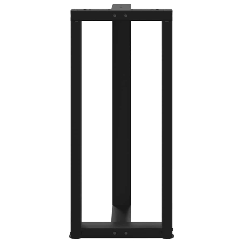 Bartischbeine T-Form 2 Stk. Schwarz 40x35x(90-91) cm Stahl