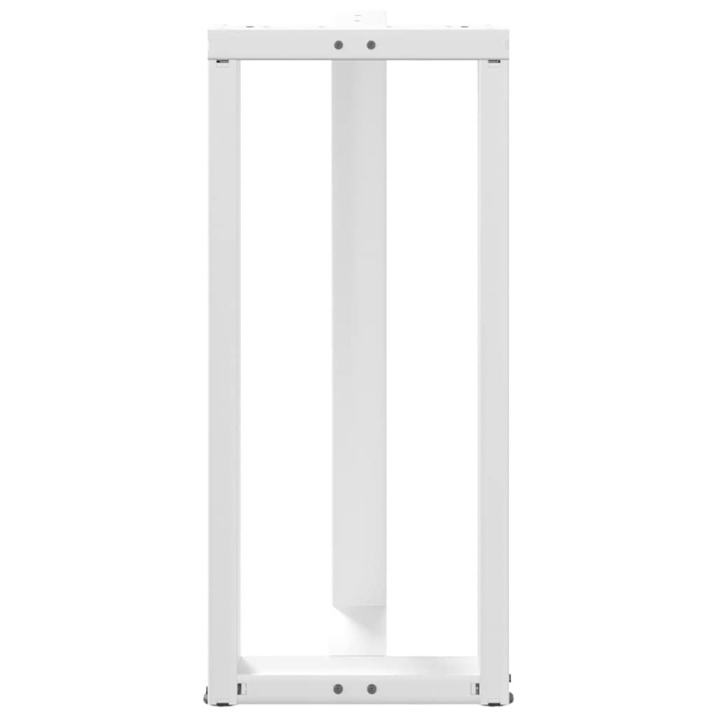 Bartischbeine T-Form 2 Stk. Weiß 40x35x(90-91) cm Stahl