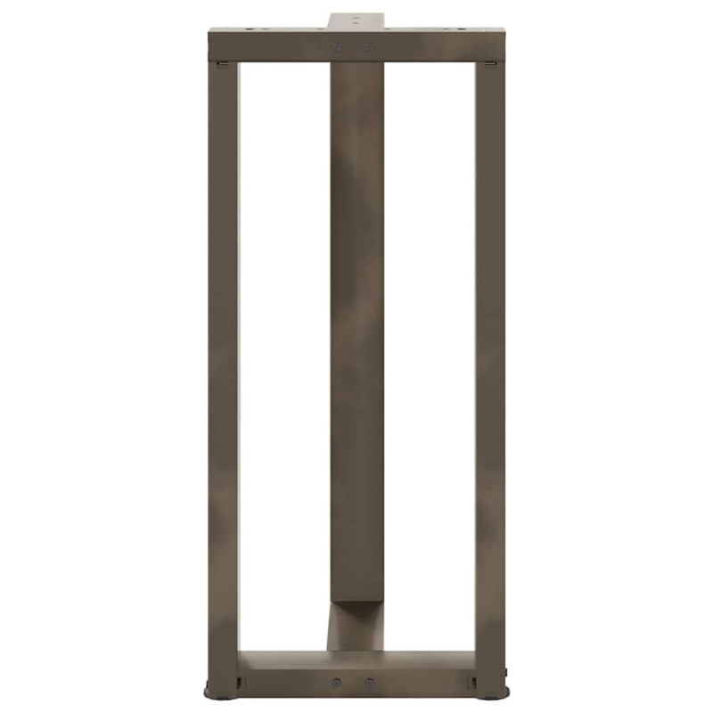 Bartischbeine T-Form 2 Stk. Naturstahl 40x35x(90-91) cm Stahl
