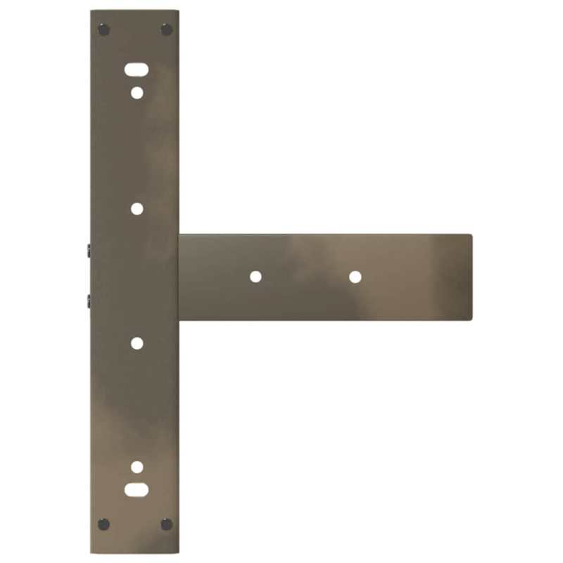 Bartischbeine T-Form 2 Stk. Naturstahl 40x35x(90-91) cm Stahl