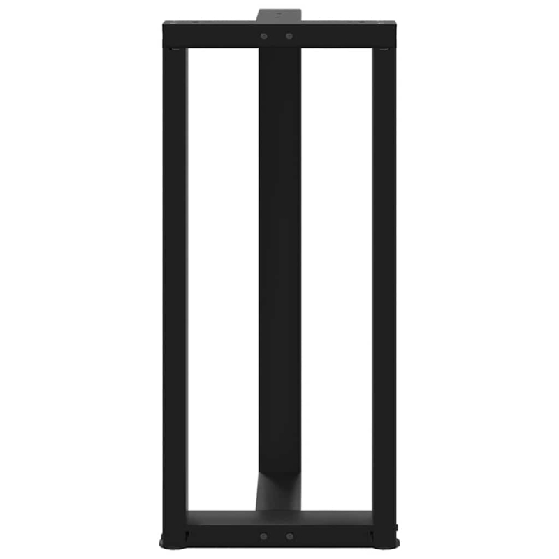 Bartischbeine T-Form 2 Stk. Schwarz 50x35x(90-91) cm Stahl