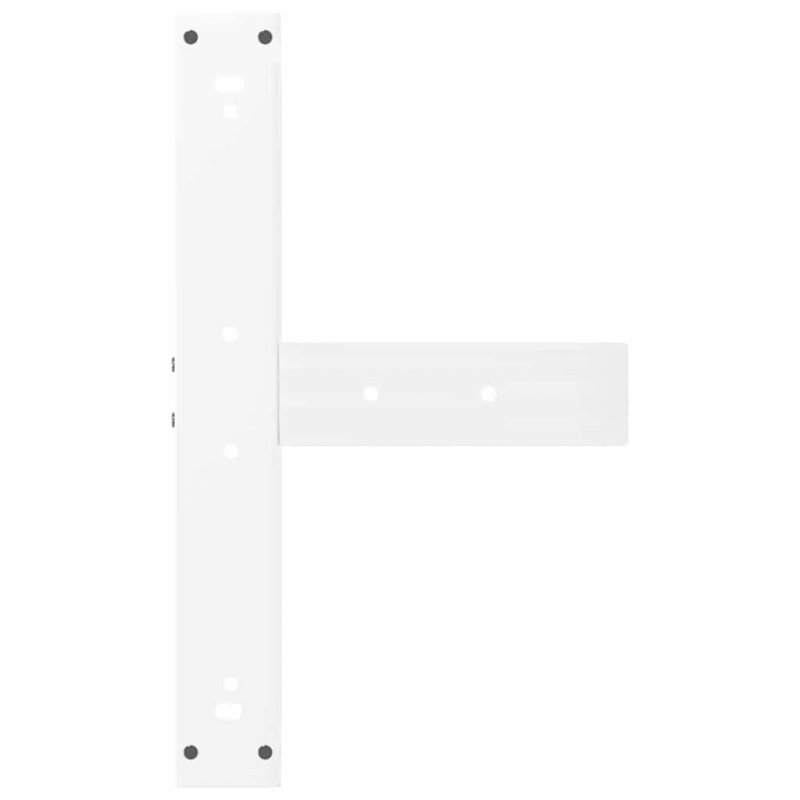 Bartischbeine T-Form 2 Stk. Weiß 60x35x(100-101) cm Stahl