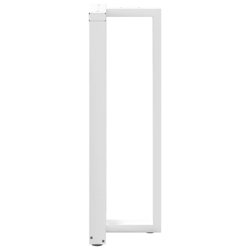 Bartischbeine T-Form 2 Stk. Weiß 40x35x(110-111) cm Stahl