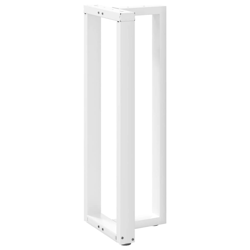 Bartischbeine T-Form 2 Stk. Weiß 50x35x(110-111) cm Stahl