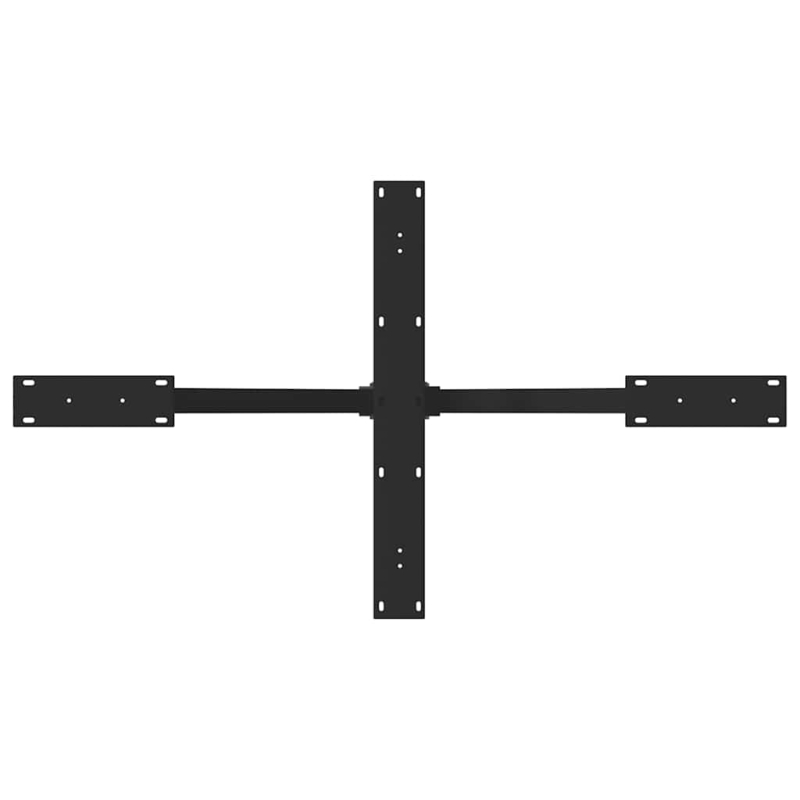 Esstischbein in Spinnenform Schwarz 120x68x(72-73) cm Stahl