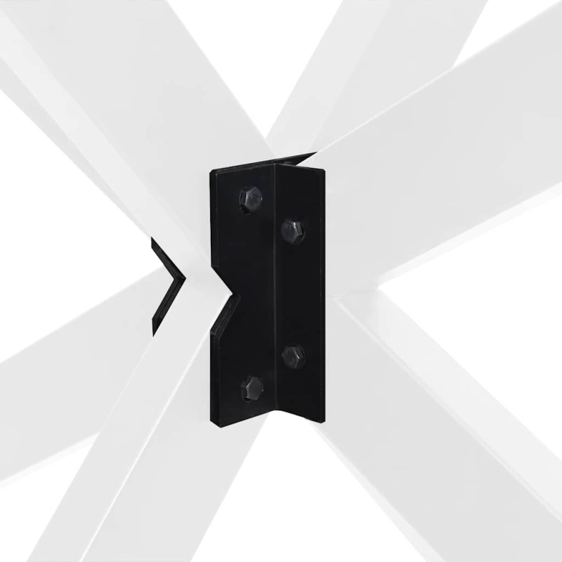 Esstischbein in Spinnenform Weiß 120x68x(72-73) cm Stahl