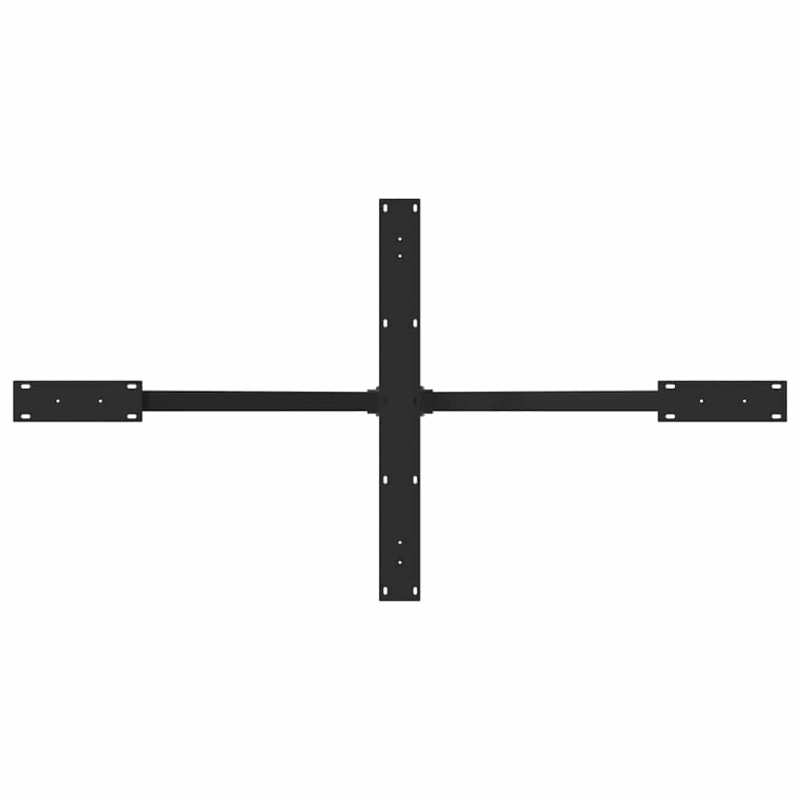 Esstischbein in Spinnenform Schwarz 150x78x(72-73) cm Stahl