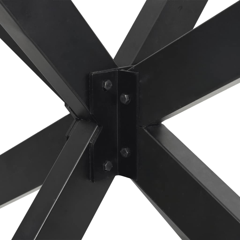 Esstischbein in Spinnenform Anthrazit 150x78x(72-73) cm Stahl