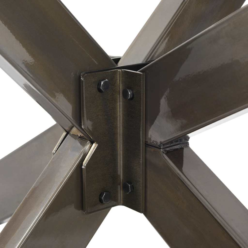 Esstischbein in Spinnenform Naturstahl 150x78x(72-73) cm Stahl