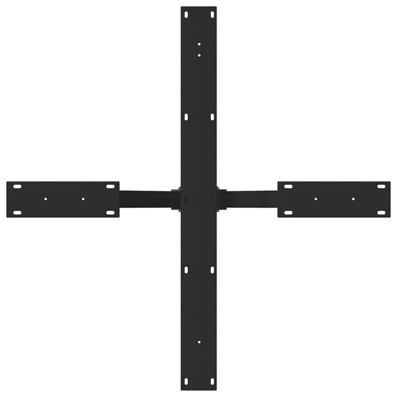 Esstischbein in Spinnenform Schwarz 85x85x(72-73) cm Stahl