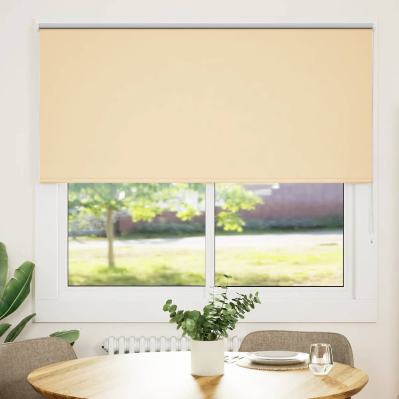 Verdunkelungsrollo Beige 155x150 cm Stoffbreite 151,6 cm
