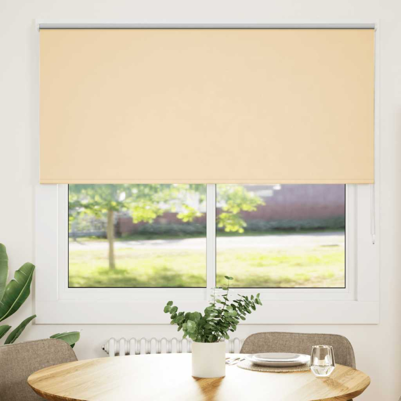 Verdunkelungsrollo Beige 150x175 cm Stoffbreite 146,6 cm