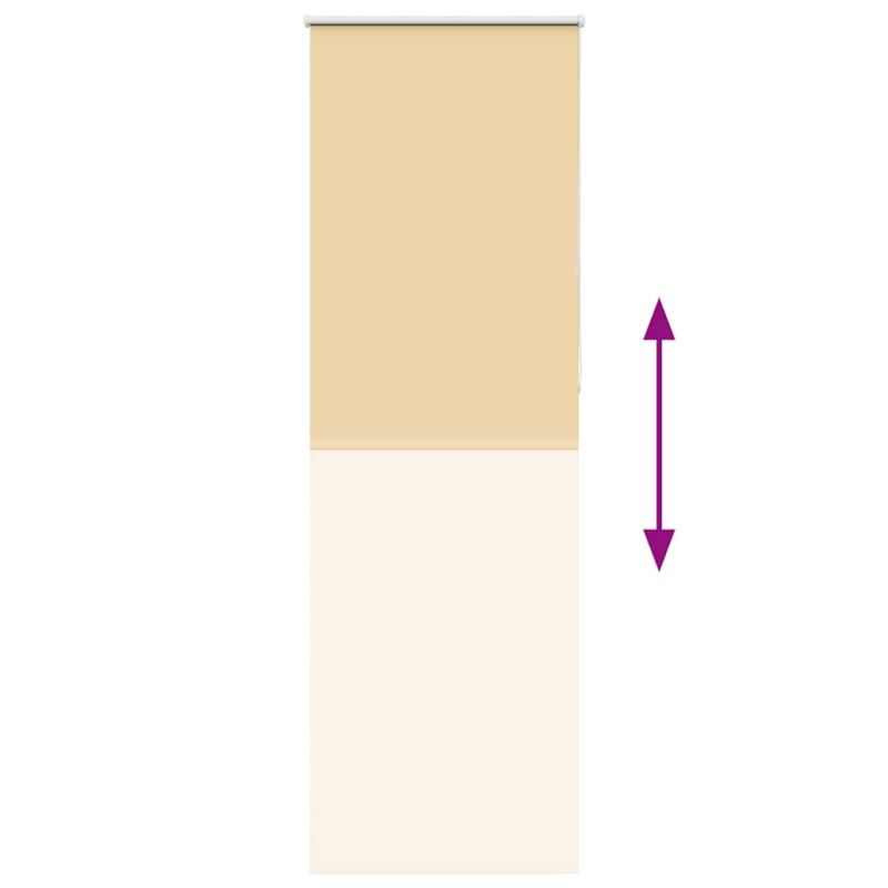 Verdunkelungsrollo Beige 75x230cm Stoffbreite 70,7 cm Polyester