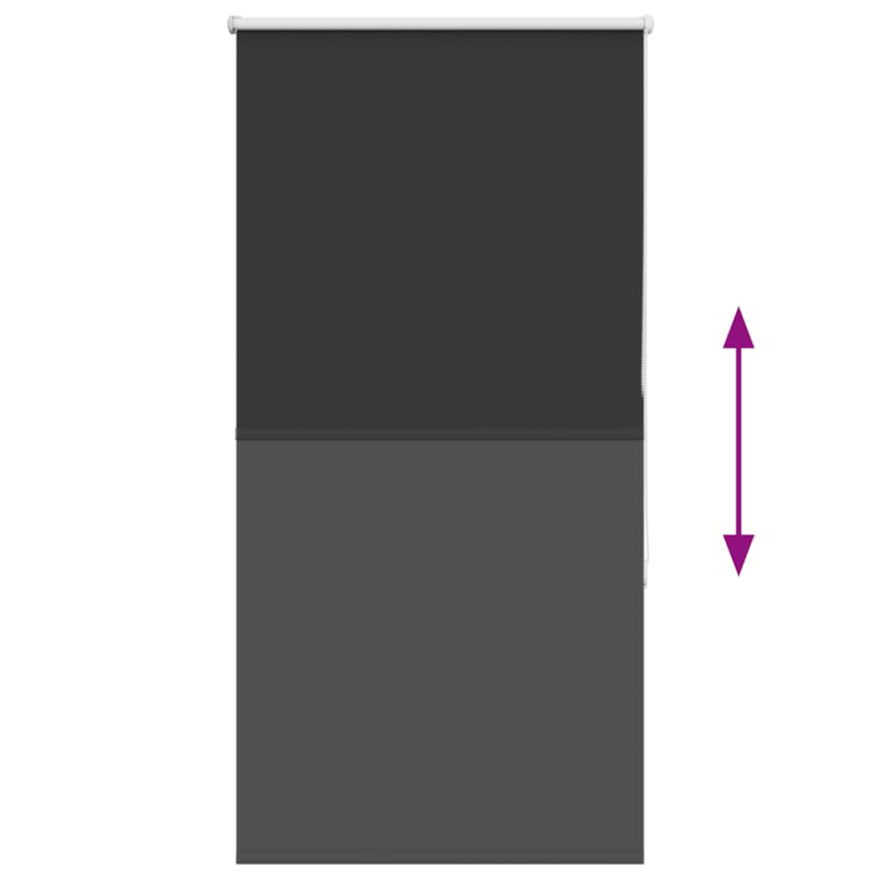 Verdunkelungsrollo Schwarz 70x130 cm Stoffbreite 65,7 cm