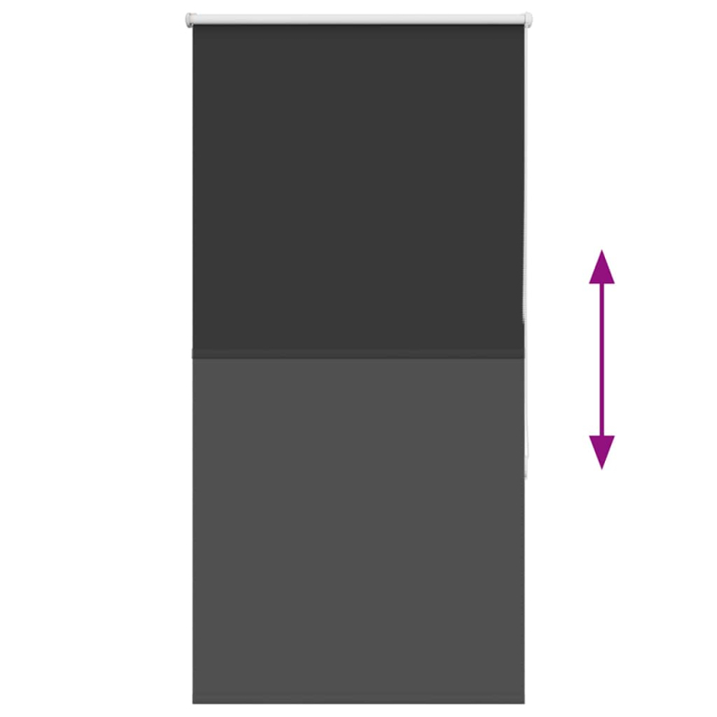 Verdunkelungsrollo Schwarz 85x130 cm Stoffbreite 80,7 cm