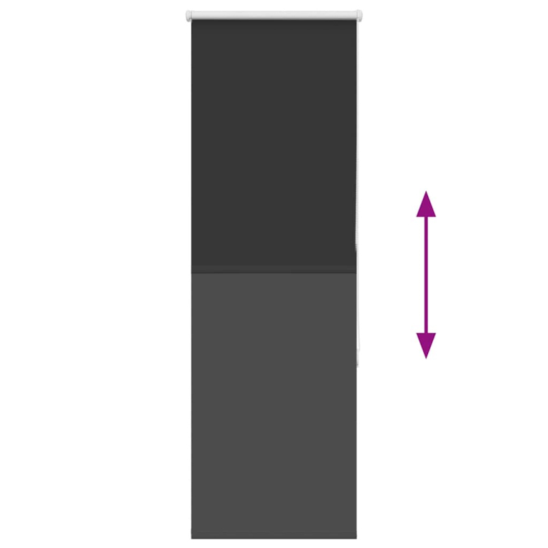 Verdunkelungsrollo Schwarz 60x175 cm Stoffbreite 55,7 cm