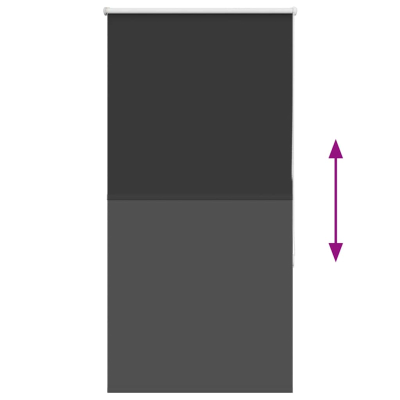 Verdunkelungsrollo Schwarz 75x175 cm Stoffbreite 70,7 cm