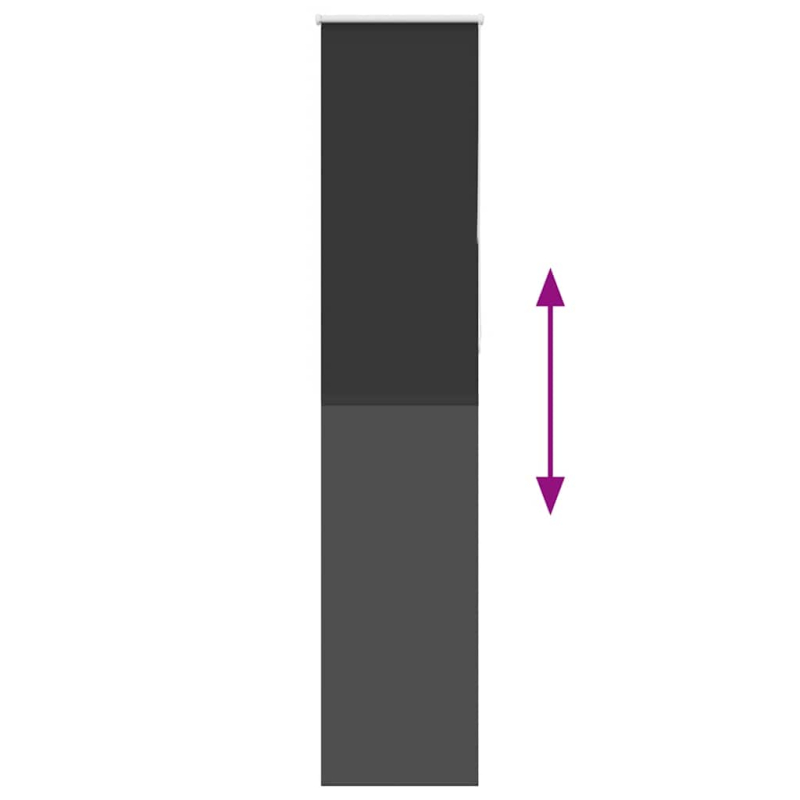 Verdunkelungsrollo Schwarz 55x210 cm Stoffbreite 50,7 cm