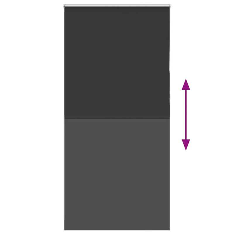 Verdunkelungsrollo Schwarz 100x210 cm Stoffbreite 95,7 cm