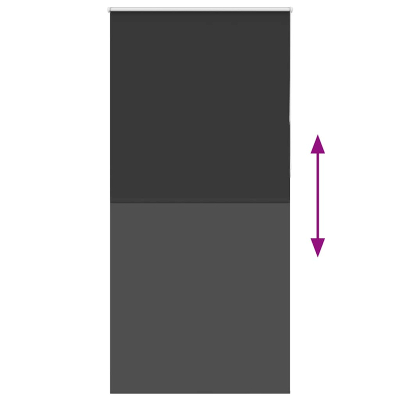 Verdunkelungsrollo Schwarz 105x210 cm Stoffbreite 100,7 cm