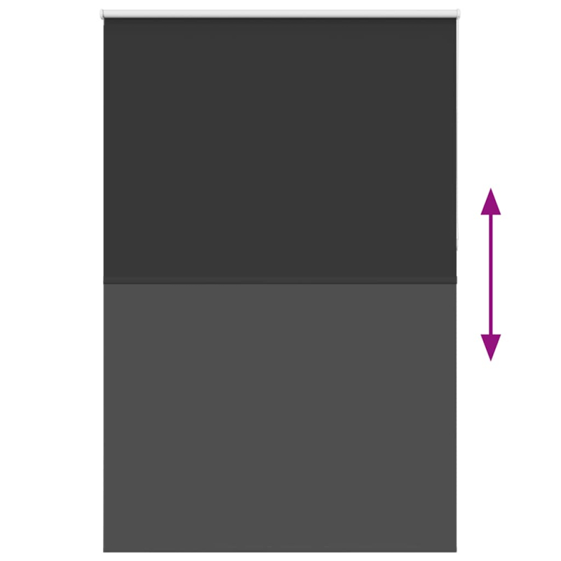 Verdunkelungsrollo Schwarz 145x210 cm Stoffbreite 141,6 cm