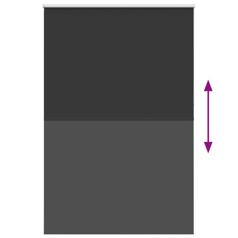 Verdunkelungsrollo Schwarz 150x210 cm Stoffbreite 146,6 cm