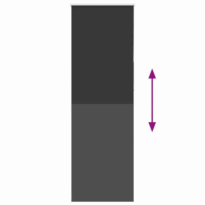 Verdunkelungsrollo Schwarz 85x230 cm Stoffbreite 80,7 cm