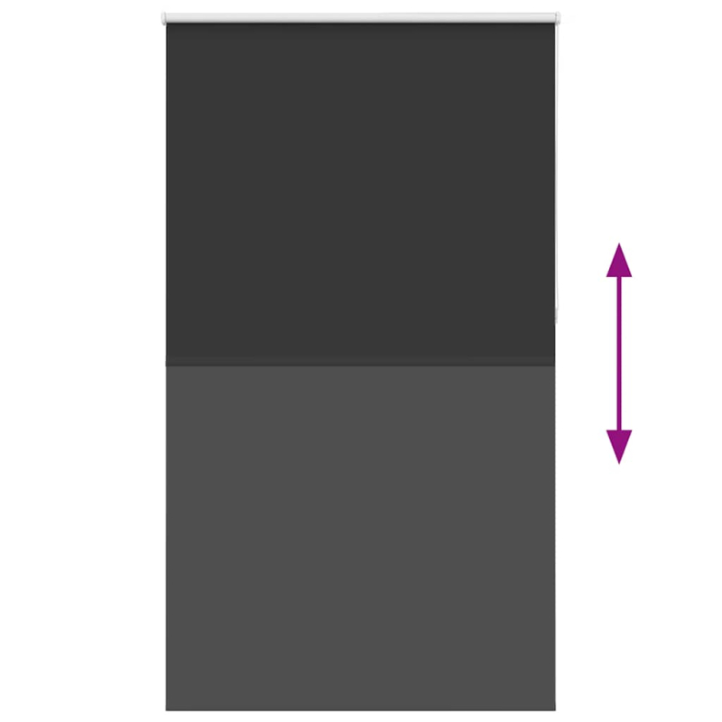 Verdunkelungsrollo Schwarz 130x230 cm Stoffbreite 126,6 cm