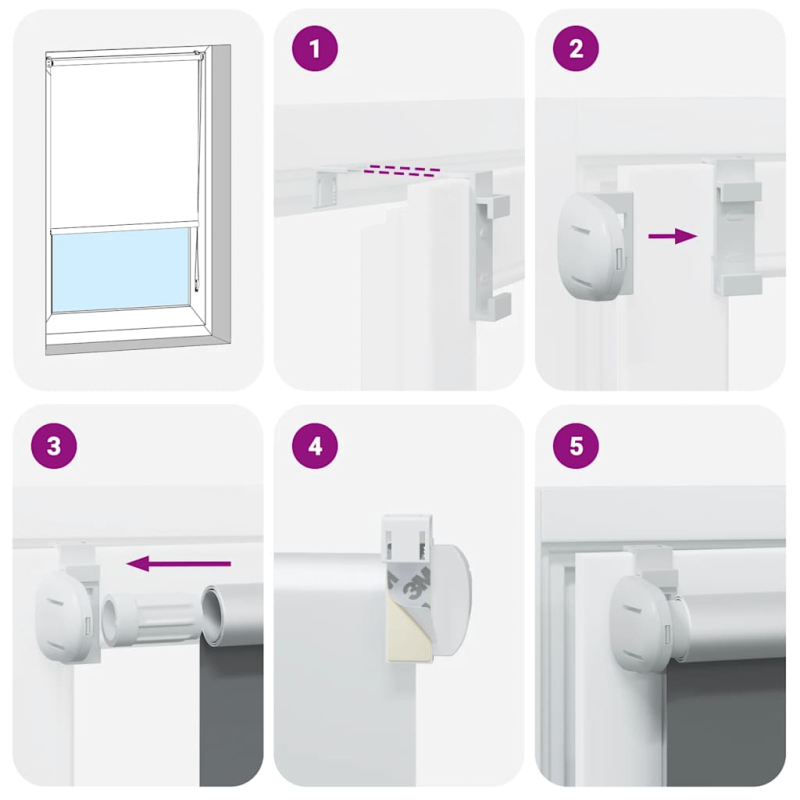 Verdunkelungsrollo Kaffeebraun 85x130cm Stoffbreite 80,7 cm