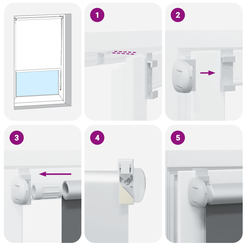 Verdunkelungsrollo Kaffeebraun 100x130cm Stoffbreite 95,7cm