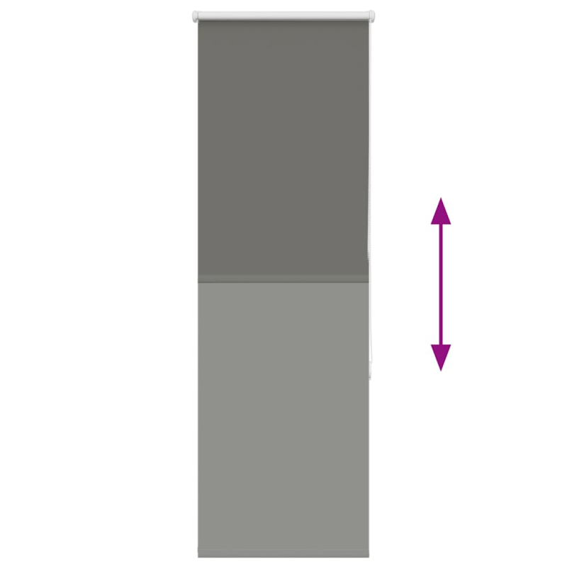 Verdunkelungsrollo Grau 50x130 cm Stoffbreite 45,7 cm Polyester