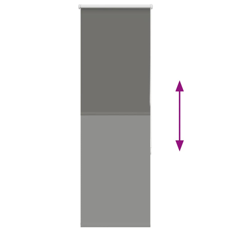 Verdunkelungsrollo Grau 60x175 cm Stoffbreite 55,7 cm Polyester