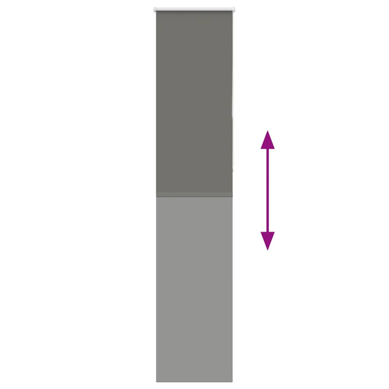 Verdunkelungsrollo Grau 50x210 cm Stoffbreite 45,7 cm Polyester