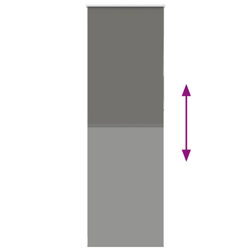 Verdunkelungsrollo Grau 65x210 cm Stoffbreite 60,7 cm Polyester