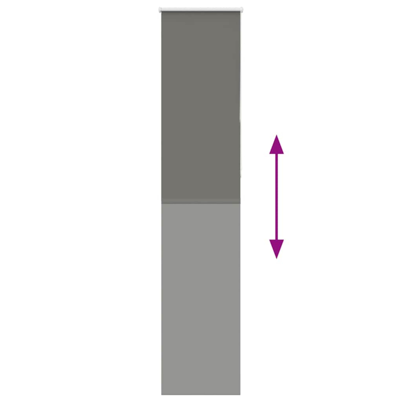 Verdunkelungsrollo Grau 55x230 cm Stoffbreite 50,7 cm Polyester