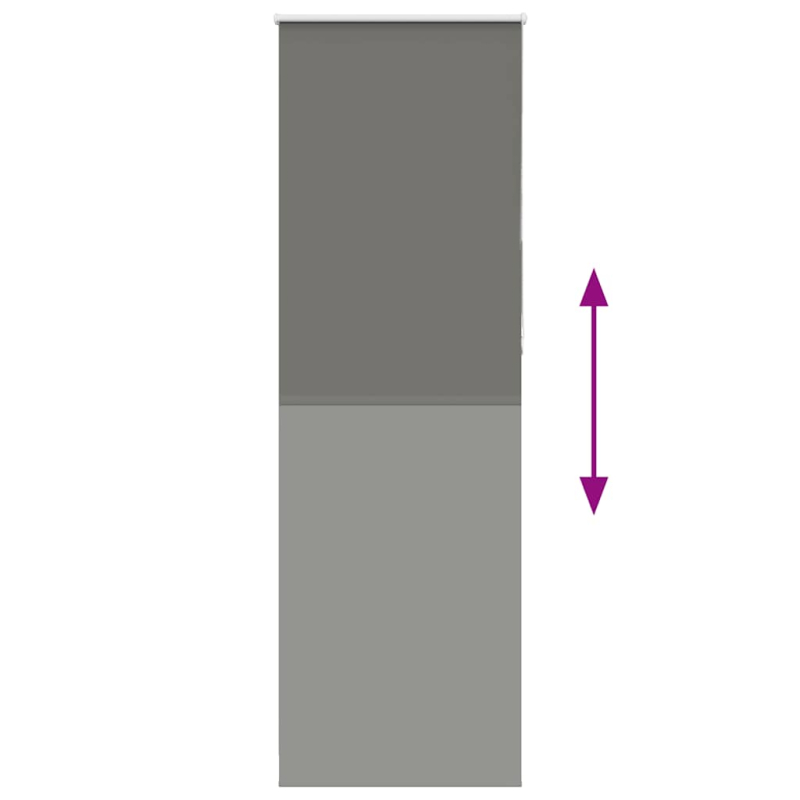 Verdunkelungsrollo Grau 80x230 cm Stoffbreite 75,7 cm Polyester