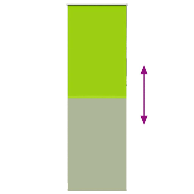Verdunkelungsrollo Grün 80x210 cm Stoffbreite 75,7 cm Polyester